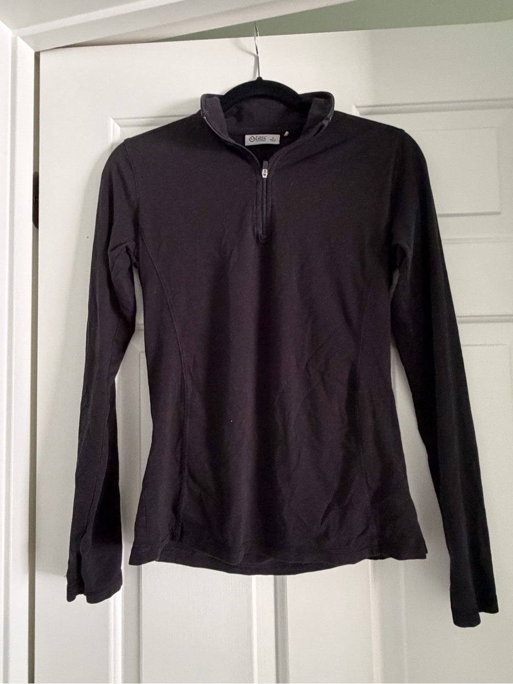 Classic Quarter-Zip Tee in Black